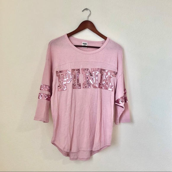 PINK Victoria's Secret Tops - PINK• Mauve Pink Sequence shirt-Q